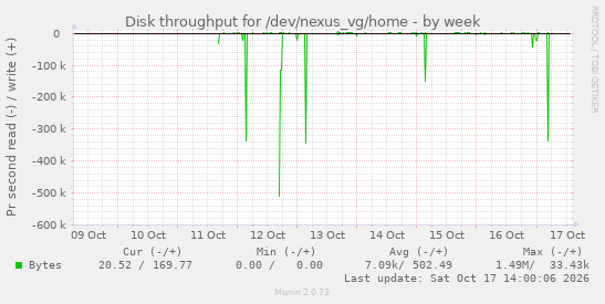 Disk throughput for /dev/nexus_vg/home