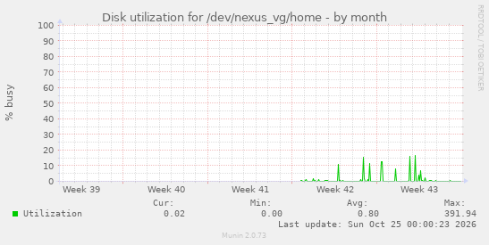 Disk utilization for /dev/nexus_vg/home